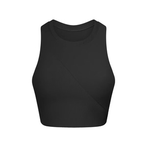 Débardeur court sans couture à col rond pour femme, de haute qualité, en gros, vêtements de sport, séchage rapide, respirant - Product Image 3