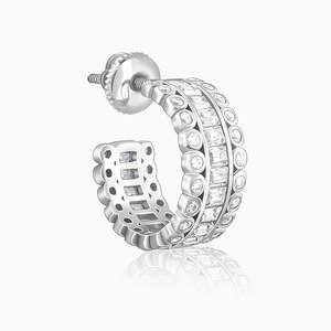 Pendientes de moda de circón plateado con encanto seductor - Product Image 5