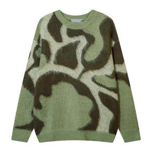 Suéter de Mohair para Mujer, Nuevo, de Alta Calidad, Ropa de Moda, Mangas Largas, Tejido a Rayas, Personalizado - Product Image 1