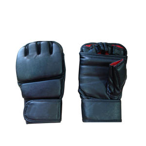Gants de boxe MMA en cuir demi-doigts pour hommes pour l'entraînement/gants de boxe en cuir de vachette/gants de boxe MMA demi-doigts MMA - Product Image 1