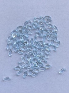 พลอยโทแพซสีฟ้าธรรมชาติขนาด 2 มม. 4 มม. 6 มม. รูปทรงมาร์คีส์เจียระไน สำหรับทำเครื่องประดับ ขายออนไลน์ พลอยแท้กึ่งมีค่า จำนวนมาก - Product Image 4