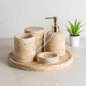 5 pièces de haute qualité moderne marbre salle de bain vanités ensemble écologique facile à nettoyer léger décor à la maison accessoires - Product Image 1