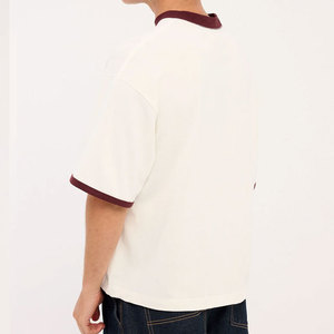 Plus Size Trendy Wholesale Custom Logo High Quality Plus Size Embroidered Logo Solid Color <b>Down</b> Shoulder Baggy Oversized - Product Image 5