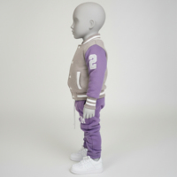 Ensemble Survêtement Hiver Bébé et Maternité, Veste Décontractée à Manches Longues et Pantalon pour Enfants, Tissu Polaire 100% Coton, Couleurs Personnalisables