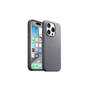 Coque en silicone Netzy Gray SAFA pour MagSafe avec doublure en microfibre anti-traces de doigts pour iPhone 15 Pro Max compatible avec la charge magnétique - Product Image 1