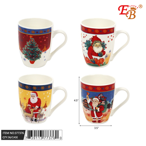 4.5 \ "X3.5 \" tazza di ceramica di natale tazza di sublimazione Dolomite 36 pz/cs Design semplice dipinto a mano stile 3D - Product Image 1