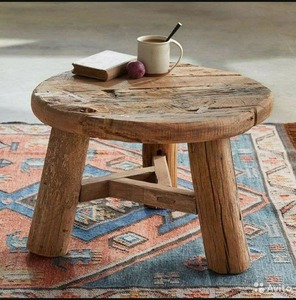 Hermoso taburete de madera Ideal para salas de meditación Espacios de yoga y rincones espirituales que brindan comodidad tranquila y rústica - Product Image 5