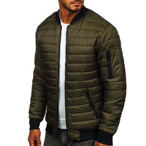 Veste bomber en velours côtelé unisexe grande taille respirante personnalisée à la mode, à capuche, rembourrée, élégante, brillante, pour l'hiver - Product Image 1