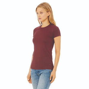 Camiseta de moda de verano ajustada personalizada hecha en fábrica para mujer, camiseta transpirable cómoda de algodón/poliéster con estilo, venta al por mayor - Product Image 2