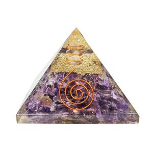 Meilleure vente pyramide d'orgone en améthyste naturelle pour la guérison et la méditation, décoration à vendre Agate de Soha - Product Image 5