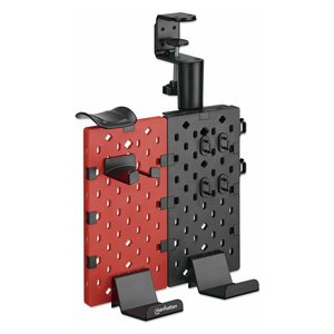 Organizador de Escritorio con Panel y Soportes para Accesorios de Juegos, 27.3x18x51.1cm, Rojo y Negro, Juego de Escritorio Moderno de ICC SH HANGMH - Product Image 5