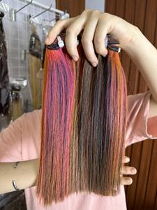 Perruque de cheveux humains vierges Remy Double Drawn 100% Perruques naturelles Vague droite Soyeuse Vietnamienne Couleur personnalisable - Product Image 2