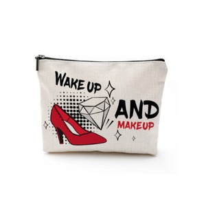 กระเป๋าเครื่องสำอางผ้าใบผ้าฝ้ายธรรมชาติเป็นมิตรกับสิ่งแวดล้อมกระเป๋าเครื่องสำอางขนาดเล็กสำหรับการเดินทางกระเป๋าซิปสำหรับบรรจุภัณฑ์ความงาม - Product Image 2