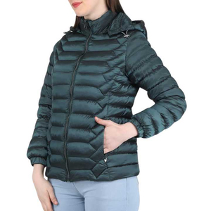 เสื้อแจ็คเก็ตพัฟเฟอร์ผู้หญิงคุณภาพสูงสำหรับฤดูหนาว มีฮู้ด หนา อุ่น ระบายอากาศได้ดี เป็นมิตรกับสิ่งแวดล้อม ผ้าควิลท์ถักนิตติ้ง น้ำหนักเบา ทำจากผ้าฝ้ายและไนลอน - Product Image 5