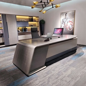 Luxury Solid Wood Executive <b>Desk</b> Heavy Duty Manager Director Table High End Corporate Office Furniture <b>Set</b> - Product Image 2