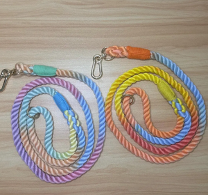 Correas de cuerda de algodón personalizadas, cuerda de collar de perro colorida - Product Image 1