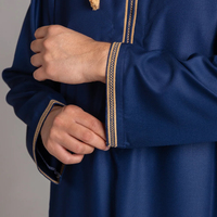 Meilleur Fournisseur – Thobes Homme Grande Quantité, Couleur Unie, Décontracté, Léger, Antistatique, Respirant, Manches Longues, Polyester, Perlé, Pour Fête