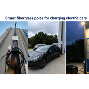 Palo Composito in Fibra di Vetro (FRP/GFRP/GRP) per Caricatori di Veicoli Elettrici, Accessori per Torri di Telecomunicazione 5G/Smart City - Product Image 2