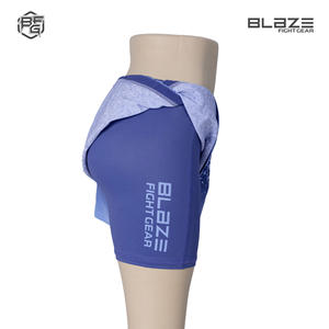 Short 2 en 1 taille haute pour femme MMA et boxe Design respirant pour le jogging, le combat et la course à pied en plusieurs couleurs avec logo personnalisé - Product Image 4