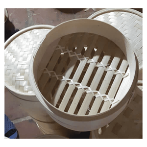 Vaporera de Bambú, Cesta de Vaporera de Bambú Hecha a Mano para Verduras, Mariscos, Dumplings y Cocina, Hecho en Vietnam - Product Image 1