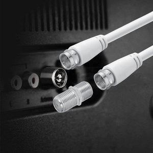 * Presa * cavo satellitare coassiale F-F connettore con adattatore femmina-femmina incluso 3m cavo Antenna TV-elettronica/ - Product Image 1