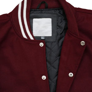 Producto de tendencia, chaquetas universitarias, cuello redondo, cuello personalizado, Impresión de logotipo, mangas completas, chaqueta de béisbol universitaria para hombres - Product Image 4