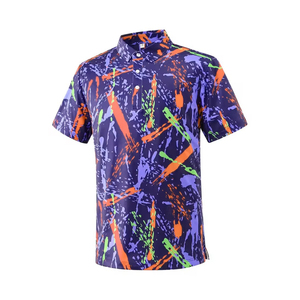 เสื้อกอล์ฟแขนสั้นผู้ชาย แห้งเร็ว ขายดี ลดราคาพิเศษ รับผลิตแบบ OEM ODM สำหรับทีม พร้อมบริการออกแบบลายแบบ Sublimation - Product Image 1