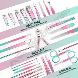Professional Stainless Steel Manicure & Pedicure Kit for Women & Men 30-in-1 Nail Clippers Set Eco-Friendly Apto Enterprises - Product Image 5
