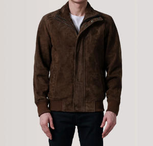 Veste en cuir pour homme de haute qualité, décontractée, de style motard, avec col montant, imperméable et respirante, logo personnalisable, lavable - Product Image 3