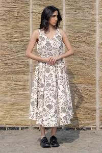 Handmade Indian Cotton Short Dress for Women Stylish Floral Pattern Knee-Length Party & Honeymoon Wear on Sale-ODM Supply - Product Image 2
