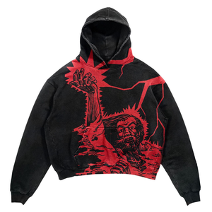 Custom Blank Luxuruy <b>Hoodie</b> Oversized Acid Wash Drop Shoulder 500 Gsm Heavyweight Faded Vintage Distressed Cropped Boxy <b>Hoodie</b> - Product Image 2