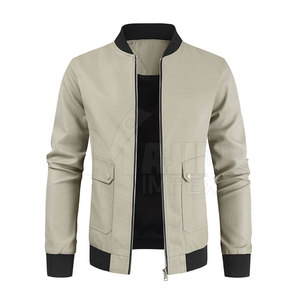 ¡La chaqueta de moda de invierno para hombre hecha a medida OEM más vendida, cuero genuino duradero con cuello levantado, diseñado directamente para usted! - Product Image 1