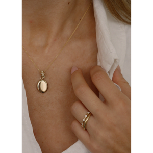 จี้เพชรทรงสี่เหลี่ยมแนวนอน Vivienne พร้อมชาร์ม - Product Image 6