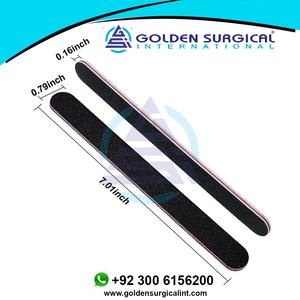 Lime à ongles portable double face professionnelle, lime à ongles à grille, lime à ongles en émeri, grain noir, gel cosmétique, manucure, pédicure - Product Image 2