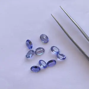 6x4mm 7x5mm Natural Blue Violet Tanzanite Faceted Oval Cut Loose Gemstone DIY for Jewelry Making Necklace Bracelet Pendants Shop