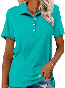 Imprimé coton tricot grande taille hommes Polo Style classique femmes affaires coton mélangé piqué col à pointe t-shirt à manches courtes - Product Image 2