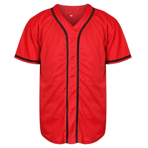 Usine en gros hommes Baseball Logo personnalisé impression et broderie uniforme de Baseball 100% Polyester qualité Baseball Jersey - Product Image 5