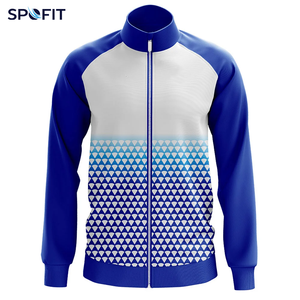 เสื้อแจ็คเก็ตแทร็คซิปสำหรับผู้ชาย OEM เสื้อแจ็คเก็ตสปอร์ตแบบซับลิเมชั่นสั่งทำพิเศษสำหรับผู้ชาย เสื้อแจ็คเก็ตสปอร์ตน้ำหนักเบาสั่งทำพิเศษสำหรับผู้ชาย - Product Image 2