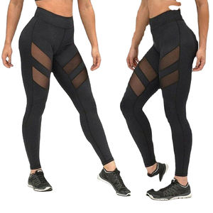 Mujeres Nylon Spandex Compresión Deporte Fitness Yoga Pantalones de cintura alta Entrenamiento Gimnasio Booty Leggings con bolsillo Estilo OEM Embalaje - Product Image 1