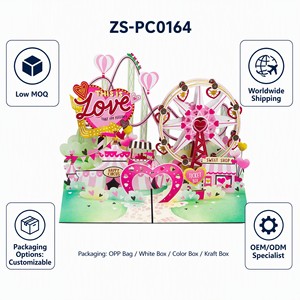 Carte de carnaval 3D pop-up Grande Roue ZS-PC0164 au design original 12,7x17,8cm pour les détaillants en ligne - Product Image 6