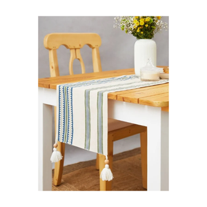 Camino de mesa tejido de gofres de algodón asequible hecho en La India certificado GOTS duradero práctico elegante acento de comedor para todos los días - Product Image 5