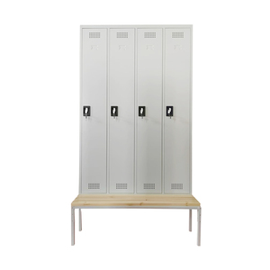 Casier modulaire en forme de L avec banc intégré, casier de vestiaire de gym, armoire de <span class=keywords><strong>rangement</strong></span> en forme de Z, casier en acier pour personnel d'hôtel avec chaise-banc - Product Image 5