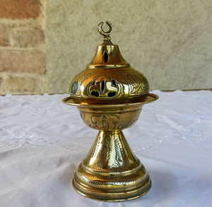 Quemador de incienso de latón estilo marroquí fácil portátil de calidad superior al por mayor buenos aromas perfumista liberador de olores - Product Image 6