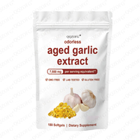 Extrait d'ail vieilli sans odeur en gélules molles 7500mg, complément pour adultes avec soutien immunitaire et bienfaits antioxydants, non destiné aux femmes enceintes