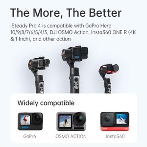Estabilizador de Gimbal Hohem <span class=keywords><strong>ISteady</strong></span> Pro <span class=keywords><strong>4</strong></span> con Control de Seguimiento IA, Estabilizador de Gimbal de 3 Ejes, Estabilización de Imagen, Compatible con GOPRO Hero - Product Image 2