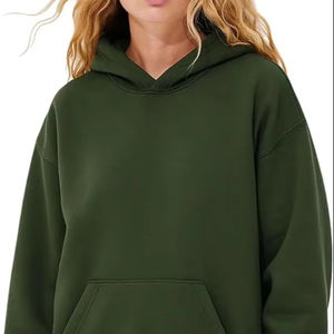 Sweat à capuche classique de couleur unie pour femmes confort confortable coupe ample à capuche entraînement sweats à capuche pour femmes col uni pour la saison d'hiver - Product Image 4