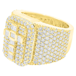 14K oro VVS diamante natural hombres Hiphop compromiso anillo de bodas estilo moda joyería fina - Product Image 2