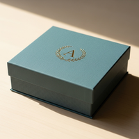 Boîte à bijoux rigide carrée de haute qualité avec impression de logo personnalisé Emballage en papier écologique pour montres et petits cadeaux