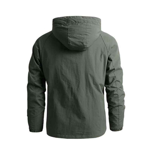 Veste de sport softshell pour homme, imperméable, coupe-vent, respirante, randonnée en plein air, polyester, veste légère à capuche, design personnalisé - Product Image 4