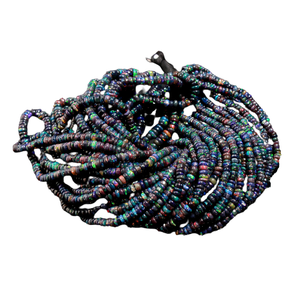 Meilleures ventes de brins de perles d'opale éthiopienne noire naturelle pour la fabrication de bijoux utilise des perles en gros fabrication de perles en Inde - Product Image 1